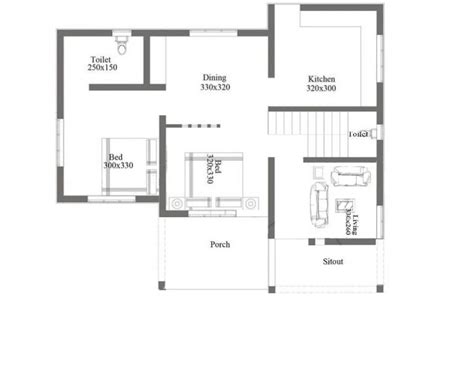 1000 Square Feet 2 Bedroom Single Floor Modern Beautiful House And Plan