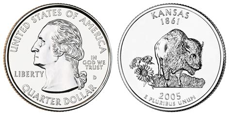 2005 D Kansas State Quarter Coin Value Prices Photos And Info