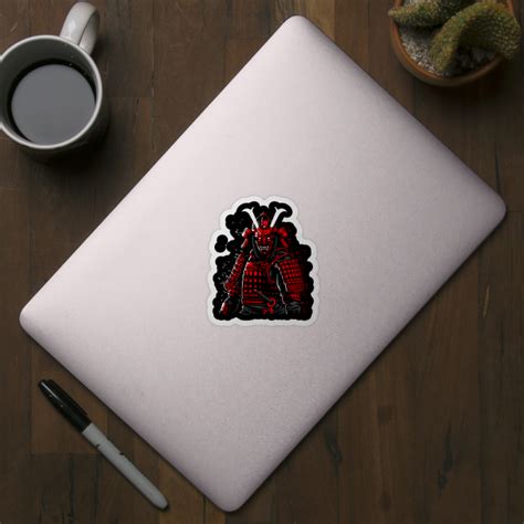 Demon Samurai Red Samurai Sticker Teepublic