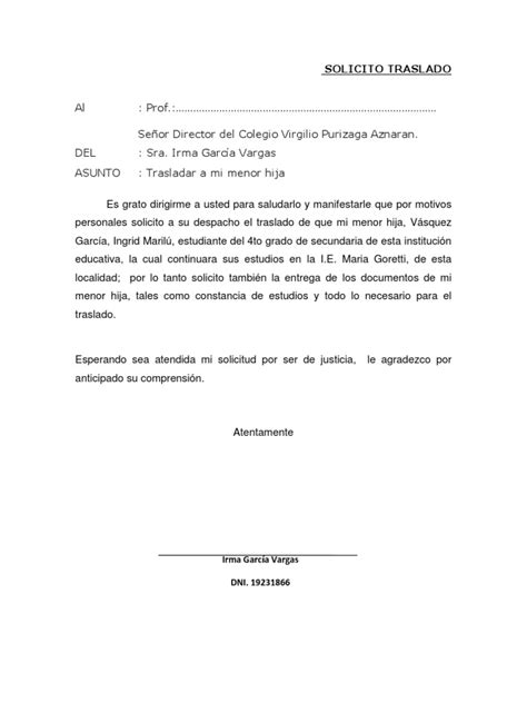 2solicitud De Traslado De Colegio