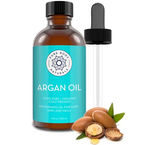Argan Oil For Skin Face Hair And Nails 4 Fl Ounce Pure Body Naturals