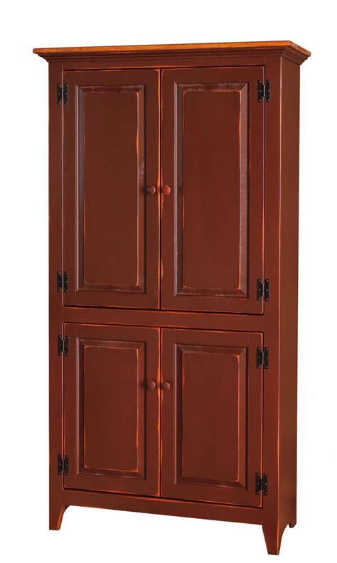 So you get lots of storage for everything from saucepans and cereal packets to mixing bowls. Amish Pine 4-Door Pantry Cupboard from DutchCrafters Amish ...