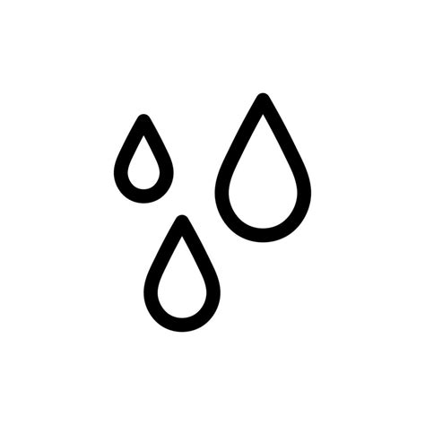 Simple Water Drops Outline Icon Thin Line Black Water Drops Icon