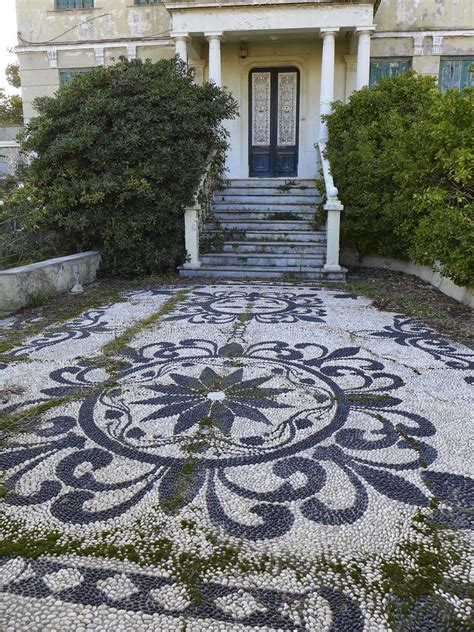 Wonderful Mosaic Home Entrance Walkway Pebble Garden Mosaic Garden