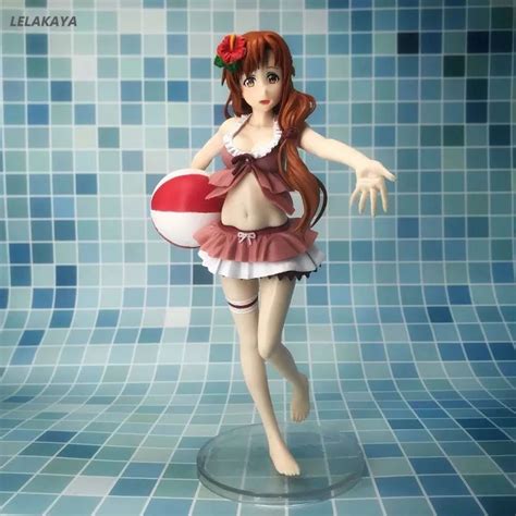 Cm Sexy Girl Anime Yuuki Asuna Swimsuit Ver Bikini Model Action Figure Sword Art Online SAO