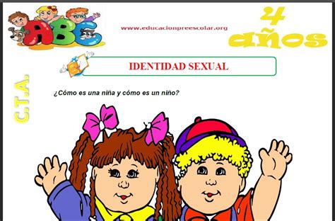 Fichas De Identidad Sexual Para Niños De 4 Años — Educación Preescolar