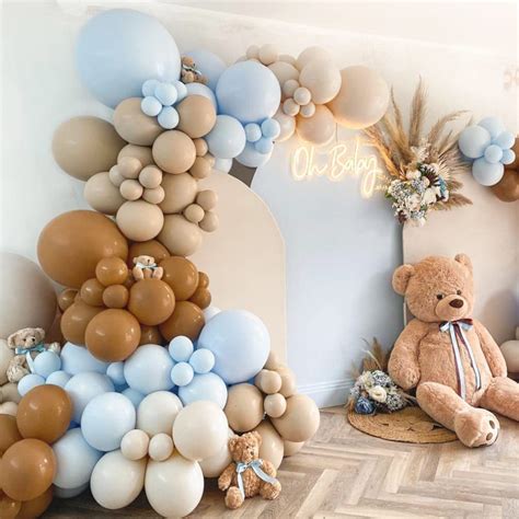 Amazon Com Brown And Blue Balloon Garland Kit Blue Nude Coffee Brown
