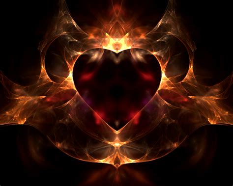 Flaming Heart Art Id 25289 Art Abyss