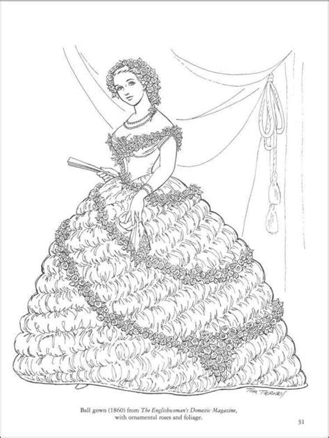 Historical Fashion Coloring Pages