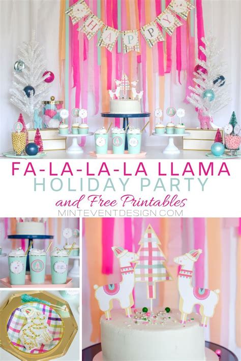 Lots Of Fa La La La Llama Holiday Party Inspiration Plus Free Party