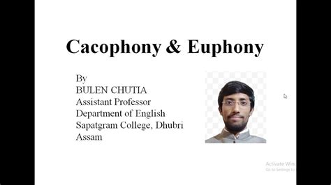 Cacophony And Euphonyliterary Termsby Bulen Chutia Youtube