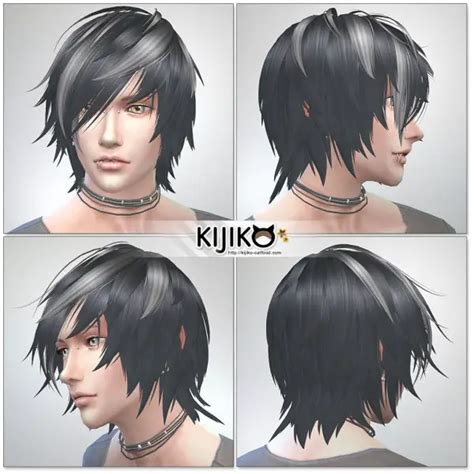 Kijiko Sims White Toyger Kitten Ts4 Edition For Male Sims 4 Hairs