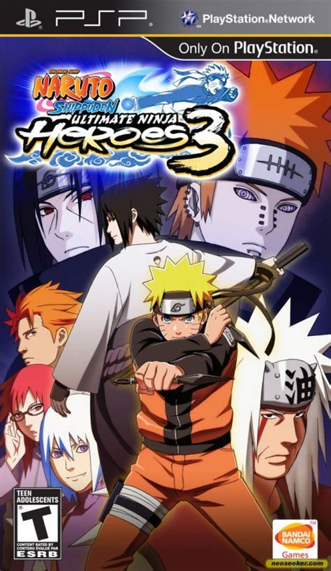 Naruto Shippuden Ultimate Ninja Heroes 3 Psp Front Cover