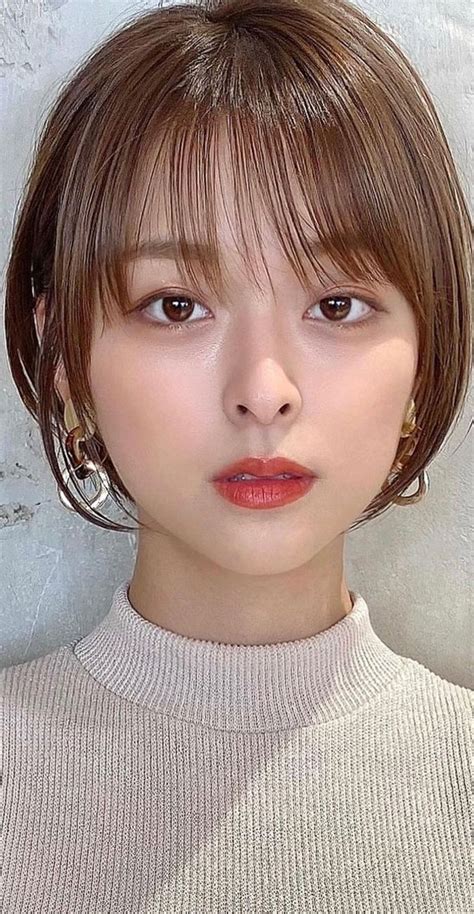 Cute Short Hair With Bangs Korean Style Soft Bob With Bangs For