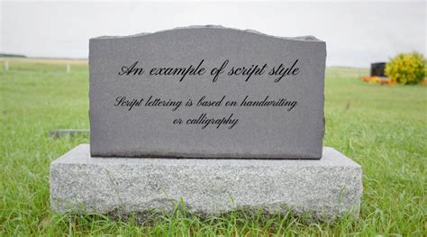 Engraving Styles For A Headstone Inscription