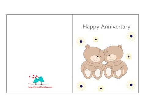 Happy Anniversary Printable Cards Printable Blank World