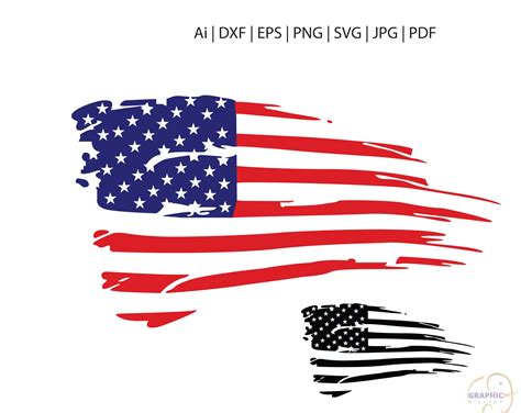 Distressed American Flag SVG Distressed American Flag Vector Etsy