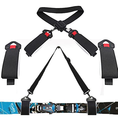 Strap Adjustable Ski And Pole Carrier Shoulder Snowboard For Outdoor