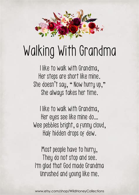 Free Printable Mothers Day Poems For Grandmothers