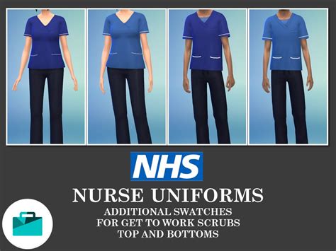 Nhs Nurse Uniforms Nurse Uniform Nurse Outfit Scrubs Sims 4 Studio
