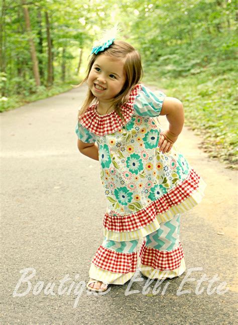 Girls Double Ruffle Pants Seaside Collection Kids Clothes Diy Girls