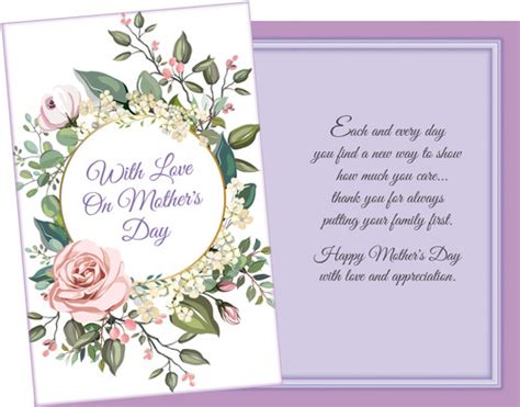 34019 Six Mothers Day General Greeting Cards With Six Envelopes 310