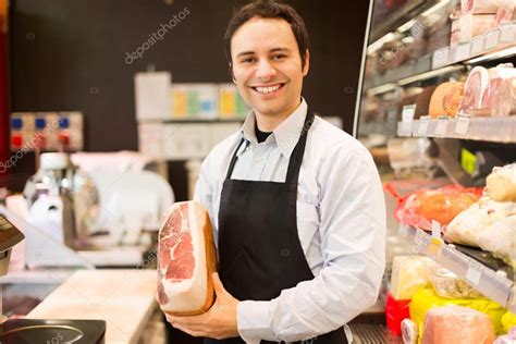 Confident Shopkeeper In Butchery Stock Photo By ©minervastock 82232064