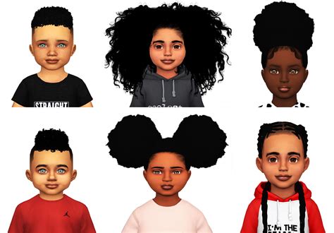 The Sims 3 Cc Hair Girls Afro Puffs Poleaurora