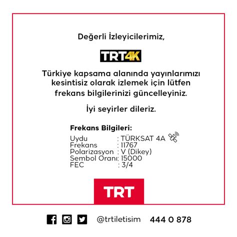 TRT 4K frekans değişti mi Retete Fitness
