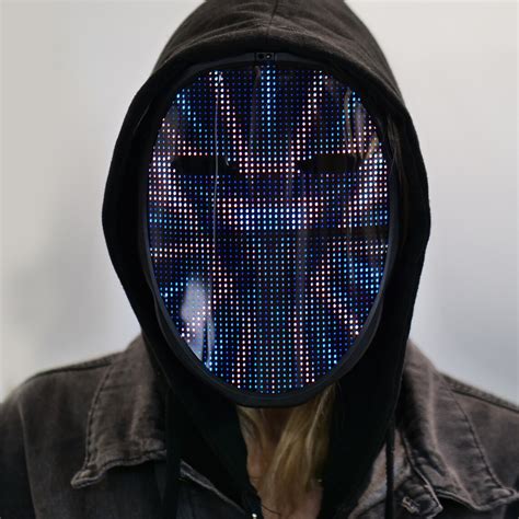 Led Programmable Shining Screen Full Face Mask With App Etsy