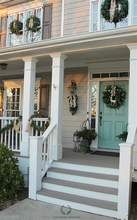 Chartreuse living room with traditional charm. Christmas Porch Tour 2014 | House paint exterior, House ...