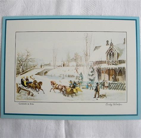 19 Vintage Currier And Ives Christmas Cards By Patternmania