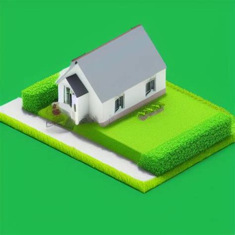Best Ai Photo A Small House Sitting On Top Of A Paper Lush Green Field