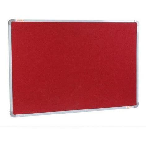 Velvet Cloth Surface Red Bulletin Board Frame Material Durable