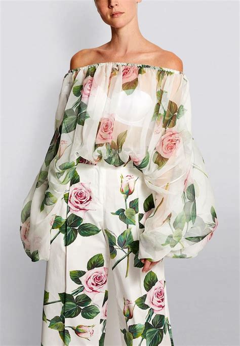 Dolce Gabbana Floral Silk Blouse Fashion Outfits Floral Fashion