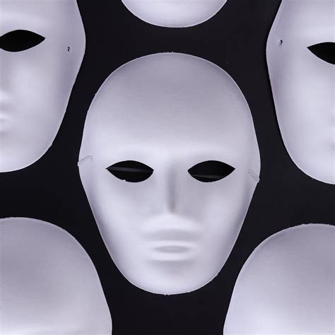 Oulii Full Face Diy Mask Halloween Blank Painting Mask Cosplay For