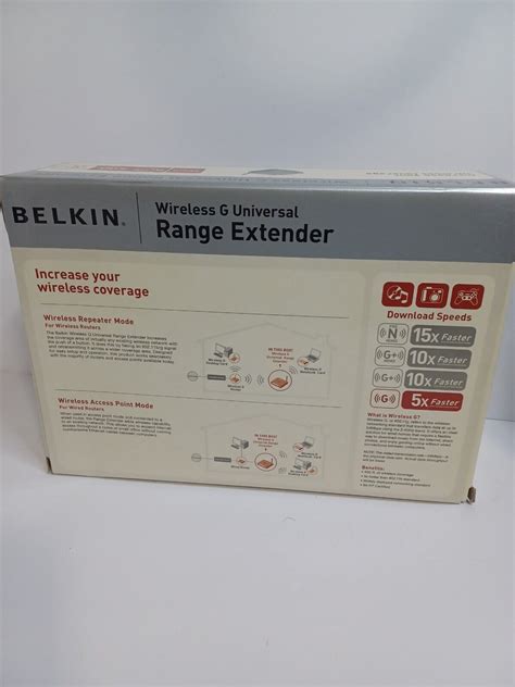 Belkin Wireless G Universal Range Extender F5d7132 400ft Range Open Box