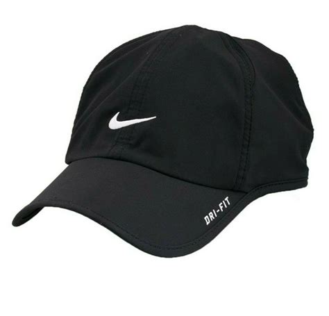 Nike Men Womens Tennis Hat Golf Dri Fit Runner Cap Featherlight Black