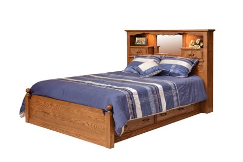 Bookcase Bed With Optional Platform Storage From Dutchcrafters Amish