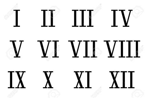 Roman Numerals Roman Numeral Font Roman Numeral Tattoo Font Roman