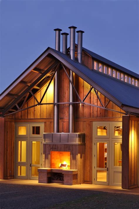 Best exterior paint finishes for your home. Elegant muskoka fireplace in Exterior Farmhouse with ...