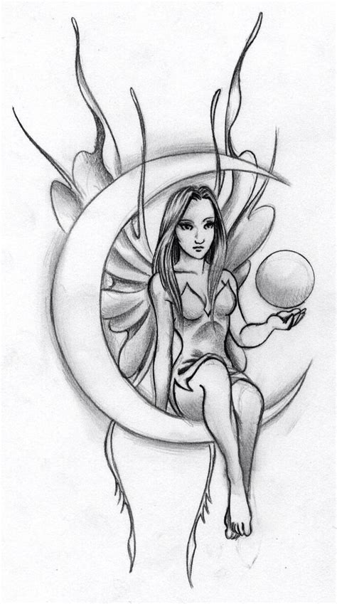 Pin By Denara Hortin On Drawings Fairy Drawings Girl Drawing