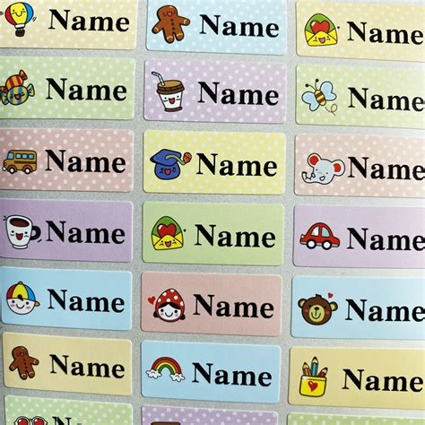 120pcs Name Tag Sticker Customize Stickers Waterproof Personalized
