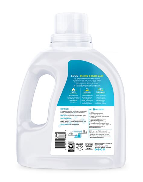 Fragrance Free Laundry Detergent Hypoallergenic Soap Ecos®