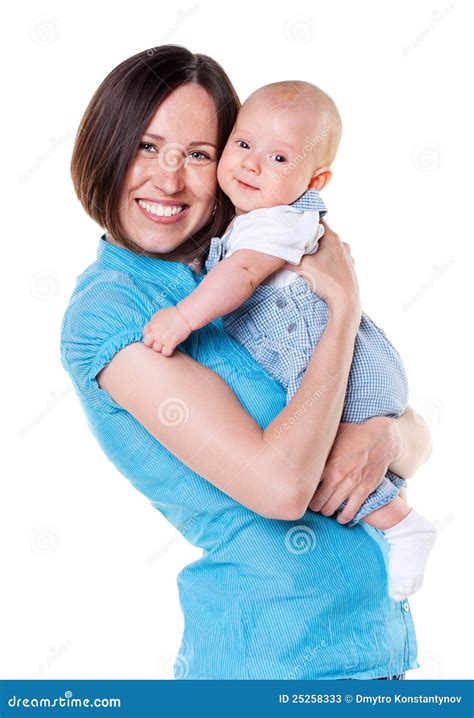 Smiling Mother Holding Her Baby Stock Image Image Of Portrait Infant