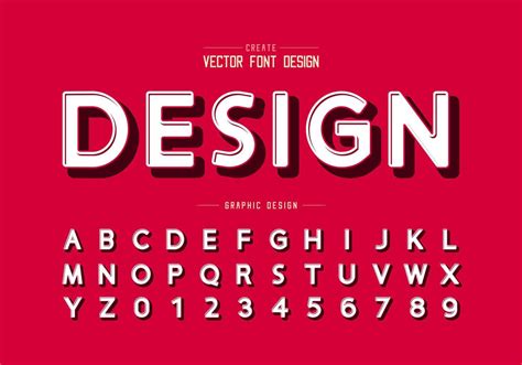 Black Shadow Font And Round Alphabet Vector Design Typeface And Number