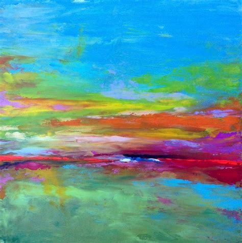 Abstract Landscape Gusto Acrylic Painting On Canvas