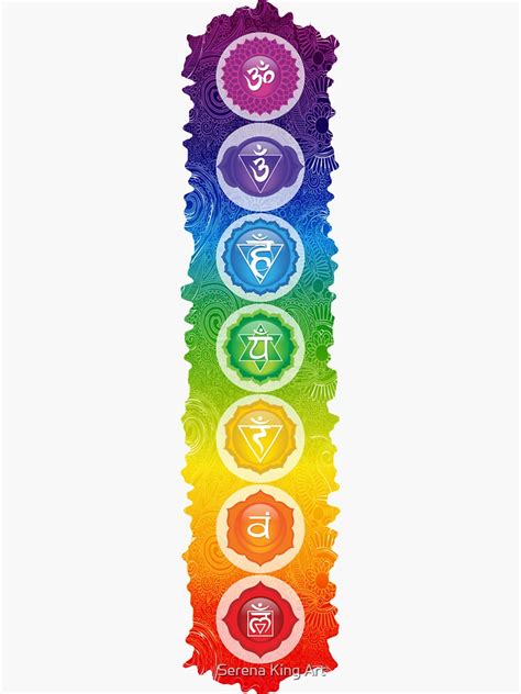 7 Chakra Symbols 63 Sticker For Sale By Serenaking Redbubble