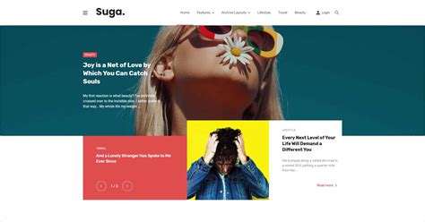 Suga Magazine And Blog WordPress Theme Themes Creative Template