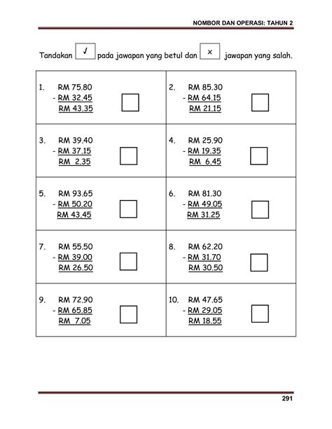 Matematik Tahun 2 Tambah Wang